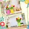 15 Pcs Multicolor Artificial Tulips in 3 Metal Pots – Spring, Easter & Wedding Table Centerpieces, Home & Office Décor